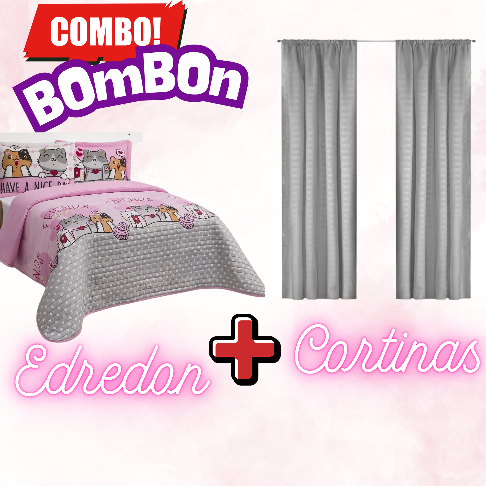 Edredón Ultrasónico Bombon con Cortinas