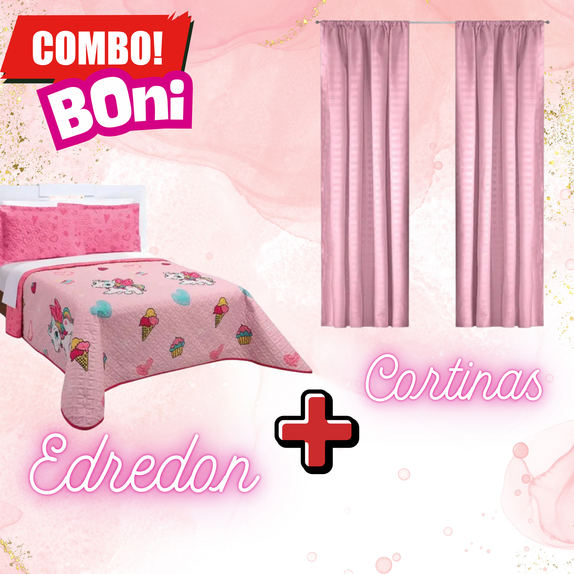 Edredón Ultrasónico Boni con Cortinas