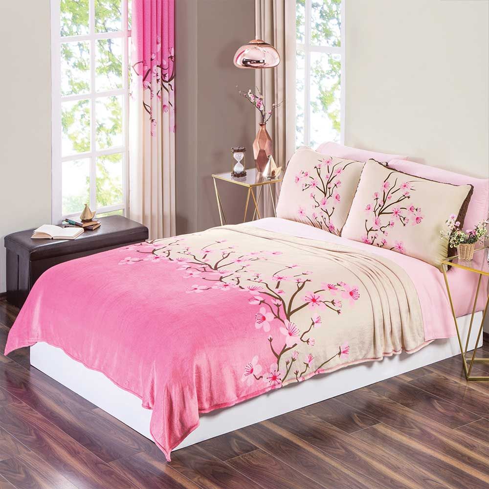 Cobertor Ultra Suave Ligero Flor de Cerezo
