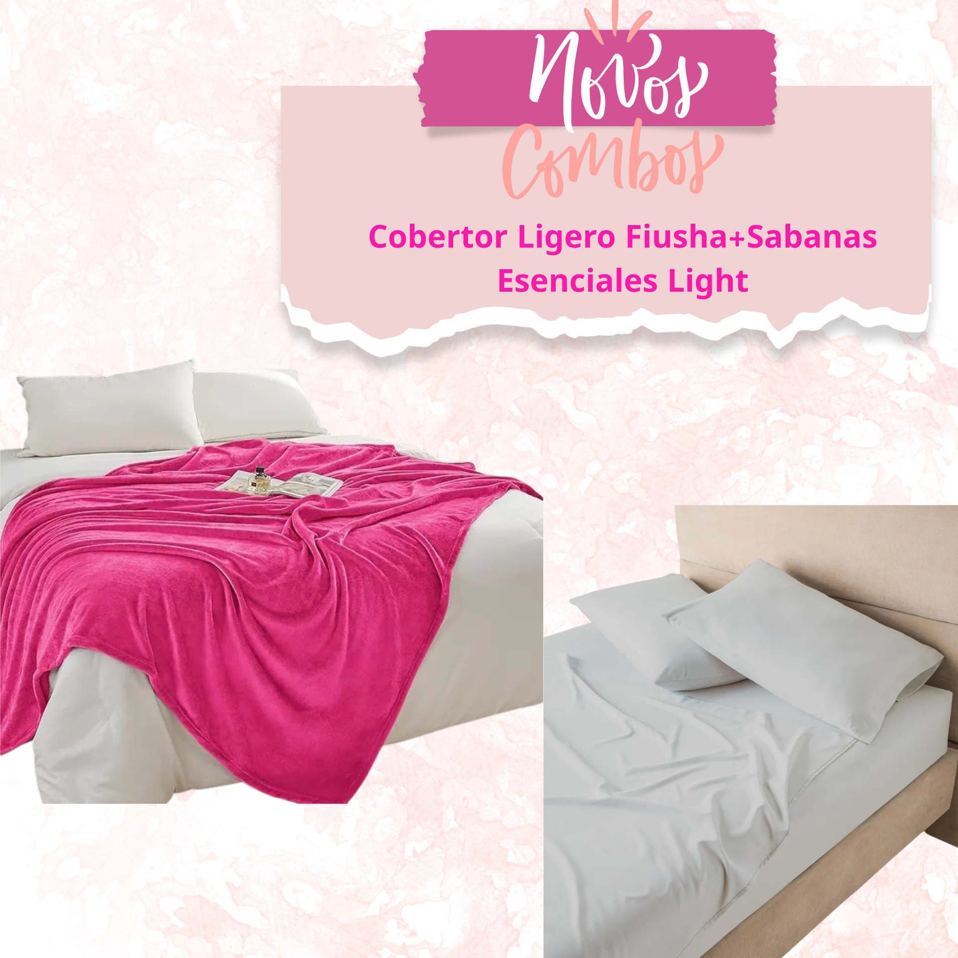 Cobertor Ligero Fiusha+Sabanas Esenciales Light