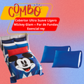 Cobertor Ultra Suave Ligero MIckey Glam + Par de Fundas Esencial rey