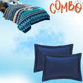 Combo Cobertor de Borrega Serenity Jumbo Palermo y Fundas de Almohada