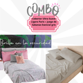 Cobertor Ultra Suave Ligero Paris + juego de Sabanas Esencial gris