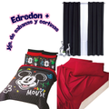 Edredón Neo Mickey cool +Sabanas y Cortinas