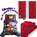 Edredón Neo Spidey Dino -Webs  + sabanas y cortinas