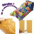 Edredón Neo Mundo Pixar +Sabanas y Cortinas