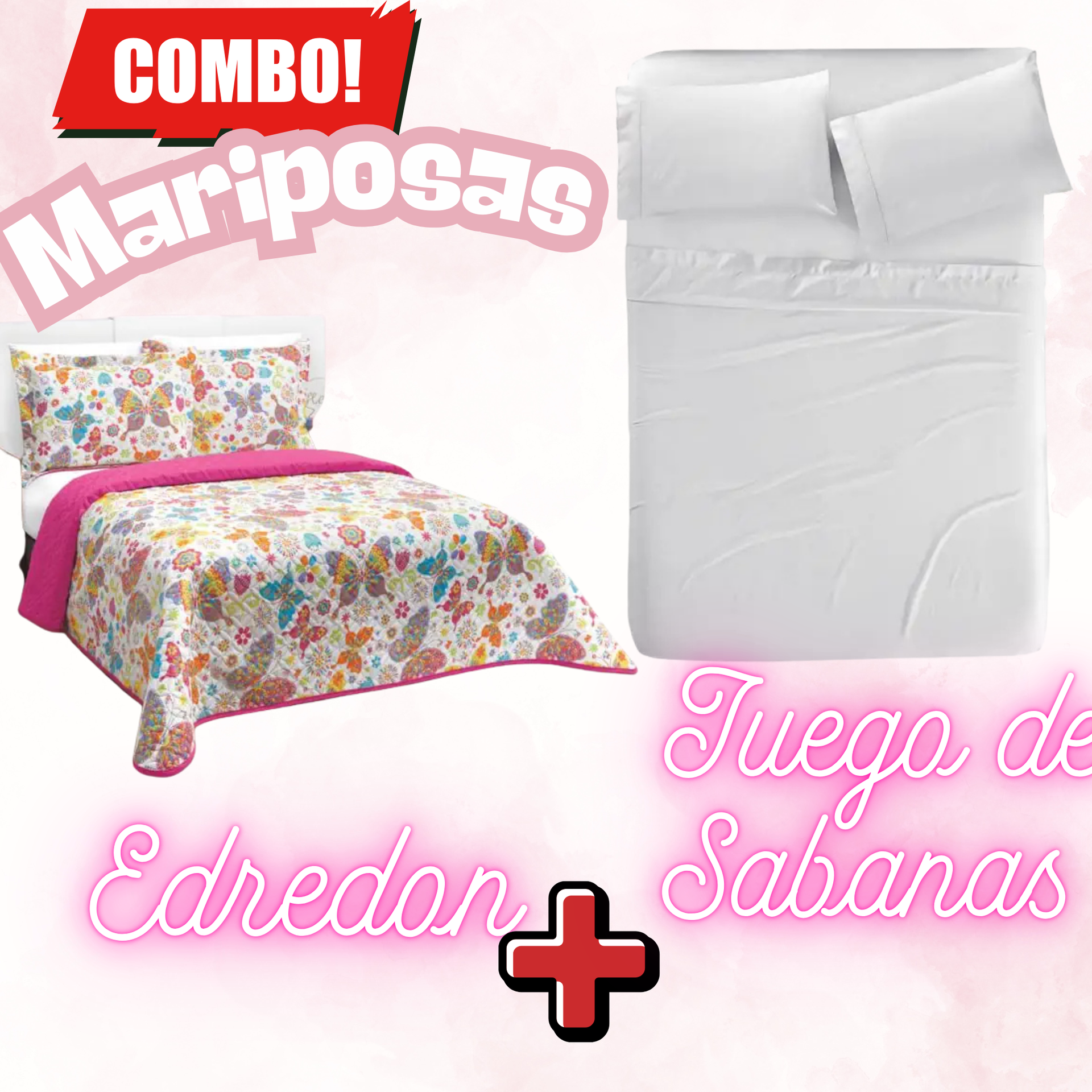 Edredón Ultrasónico Mariposas con Sabanas.