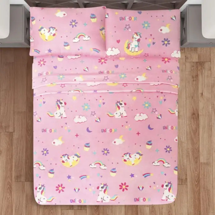 Sábanas Polar SÚPER Suaves y Calientita Unicornio 🦄