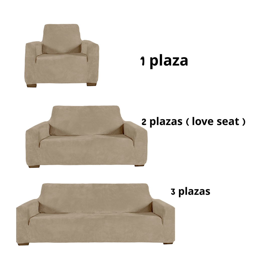 Set de Fundas Elásticas para Sala Niza Greige