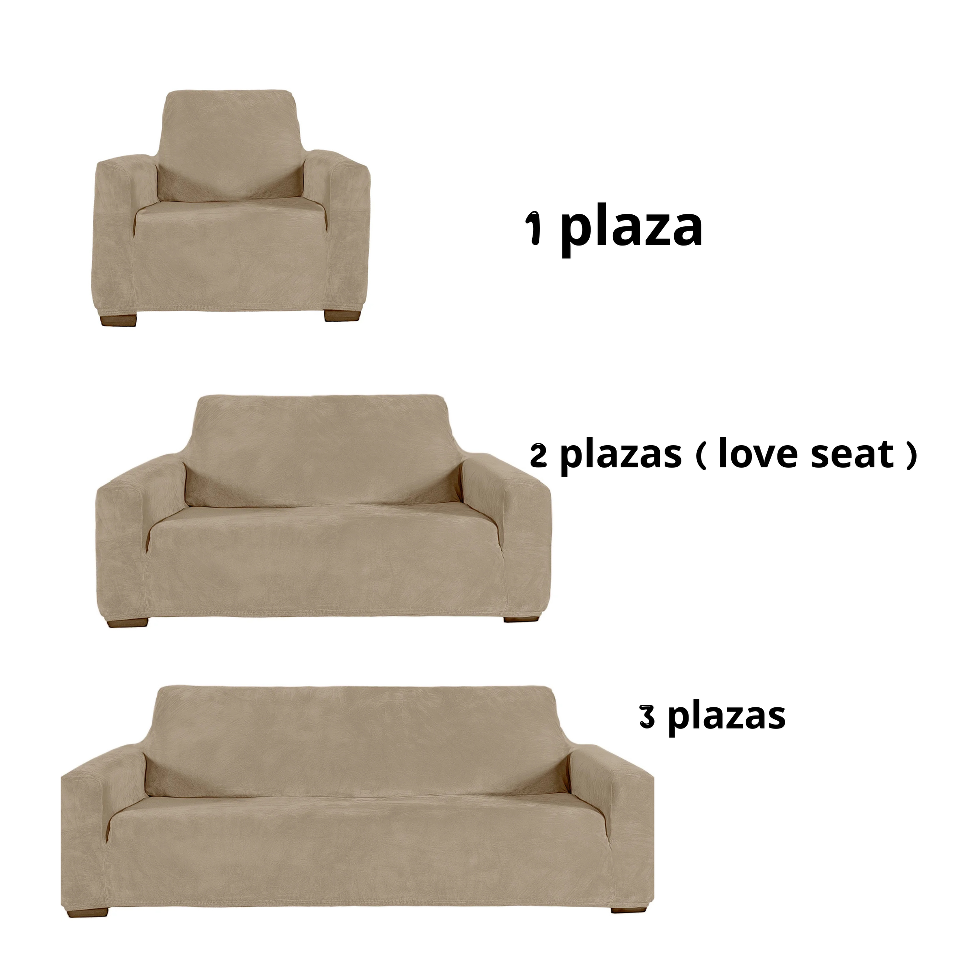 Set de Fundas Elásticas para Sala Niza Greige