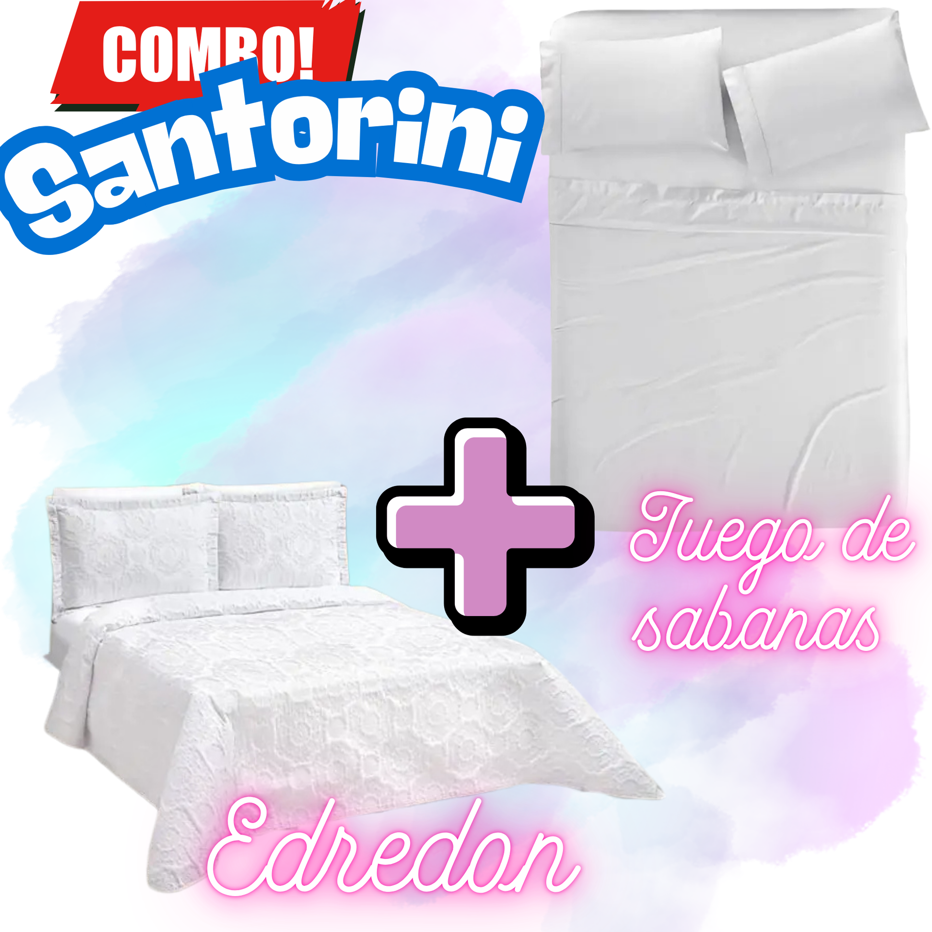 Edredón Ultrasónico Santorini con Sabanas